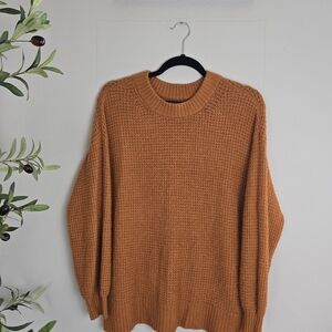 American Eagle Outfitters Women's Rust Crewneck Sweater